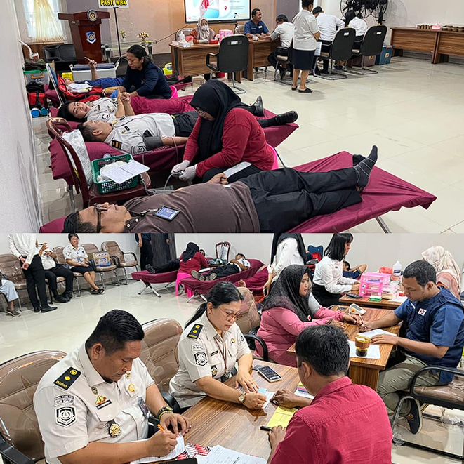 KEGIATAN DONOR DARAH PADA KANTOR IMIGRASI KELAS II TPI PEMATANG SIANTAR
